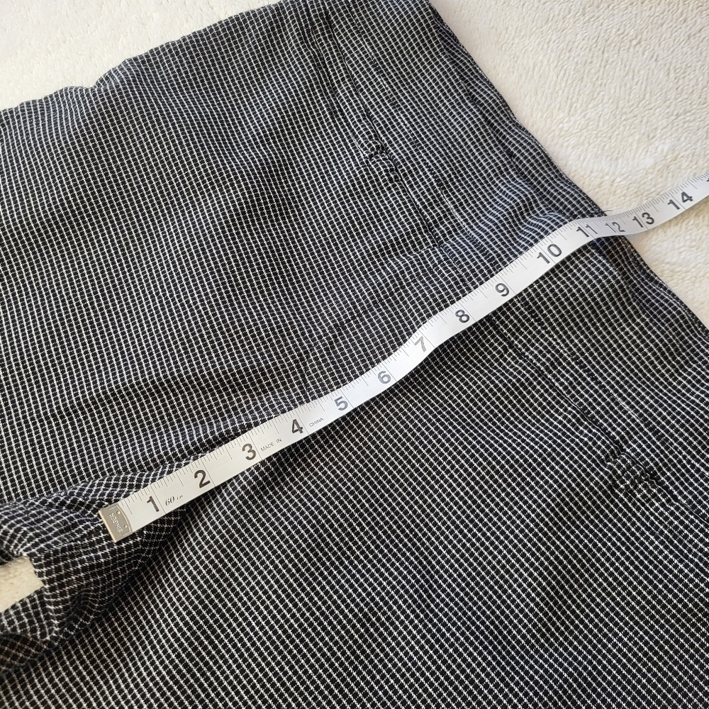 Hilary Radley Pull-On Pants Black/White Squared Print Women's Size 16 - Picture 5 of 6